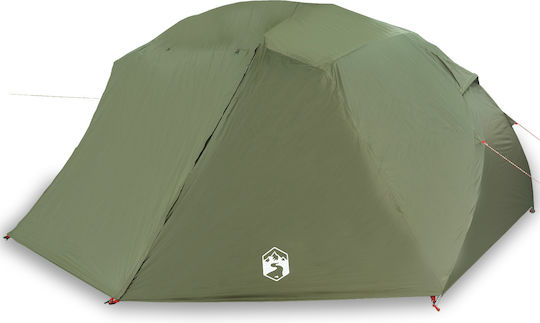 vidaXL Summer Fishing Tent Khaki with Double Cloth for 7 People 514x465x187cm