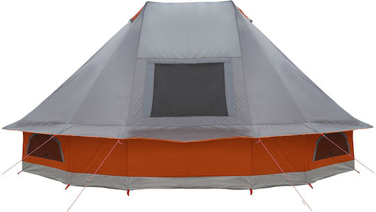 vidaXL Summer Camping Tent Teepee Gray for 6 People 466x310x240cm