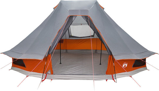 vidaXL Summer Camping Tent Teepee Gray for 6 People 466x310x240cm