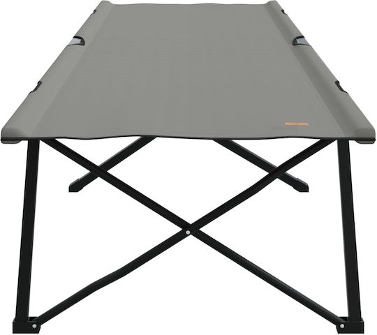 vidaXL Șezlong De Plajă Gri Pliabil Din Oțel 74x208x48cm