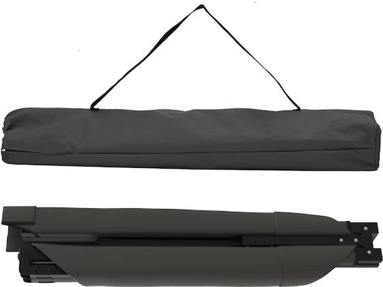 vidaXL Strandliegen Schwarz Faltbar 80x210x46cm. 2Stück