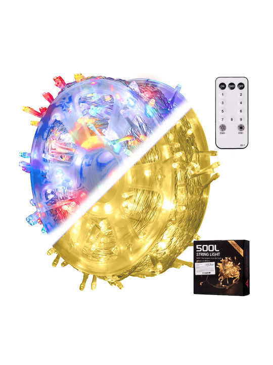 500 Λαμπάκια LED 50μ. Θερμό Λευκό σε Σειρά 500 Λαμπάκια LED 50μ. Θερμό Λευκό σε Σειρά