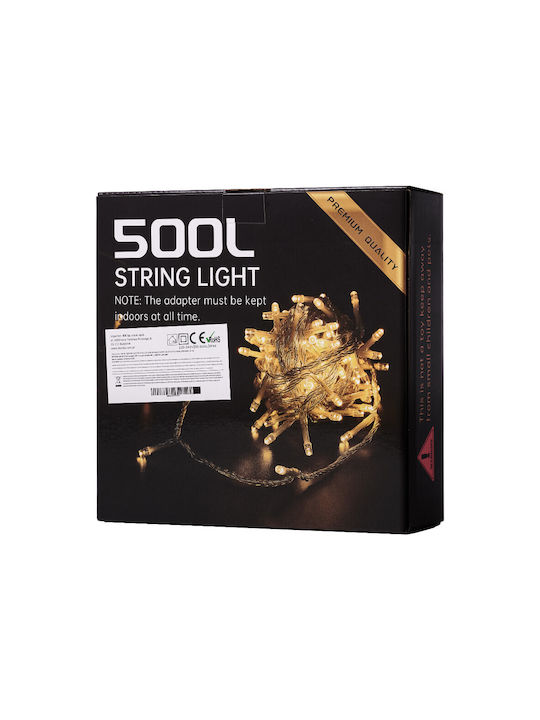 500 Lights LED 50m. Warm White in String 1pcs
