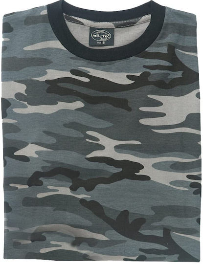 Mil-Tec Short Sleeve T-shirt 100% Cotton Gray Tarn Dark Camo