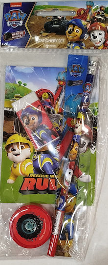 Gim Rescue Kids Stationery Set with Pencil, Sharpener, Eraser, Notepad and Ruler 5pcs