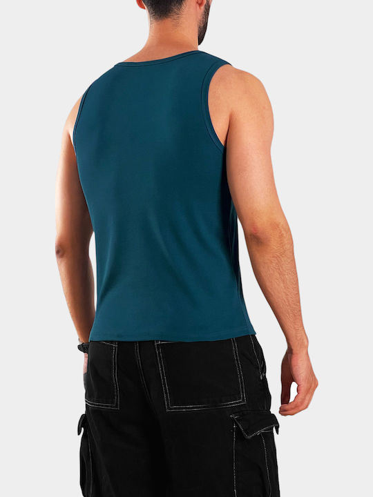 T-shirt Πετρόλ
