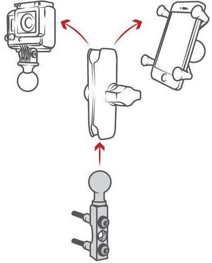 Ram Mounts Ram Chrome Brems- Kupplungs- Reservoir- Kugel- Basis Motorrad