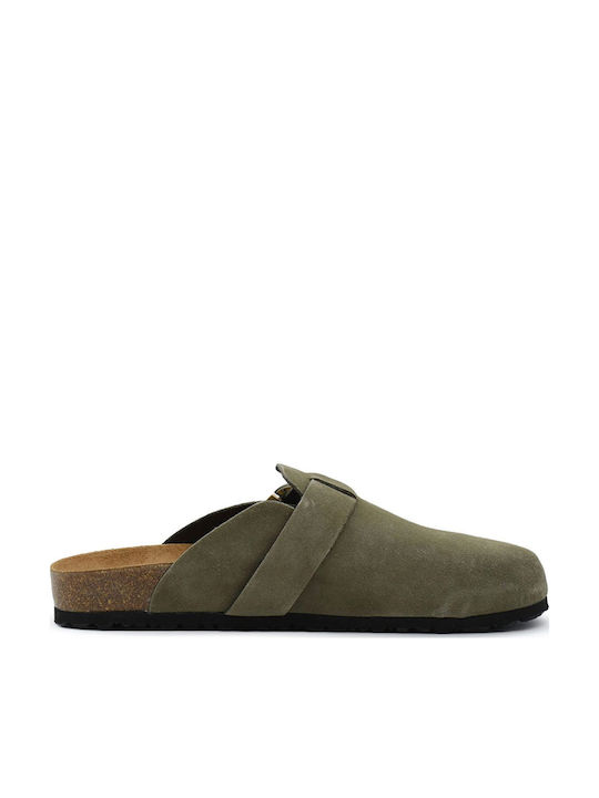 Tamaris Women's Leather Clogs Brown