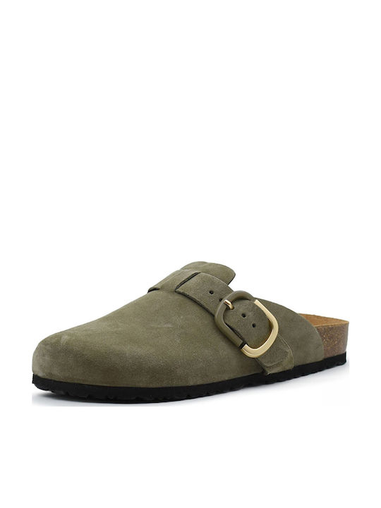 Tamaris Women's Leather Clogs Brown