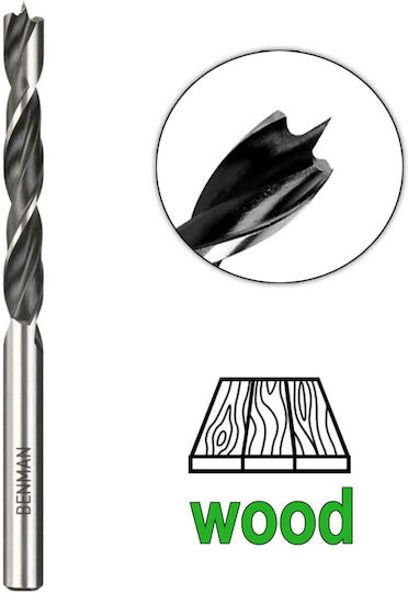 Benman Drill with Cylindrical Shank for Wood 5x86mm