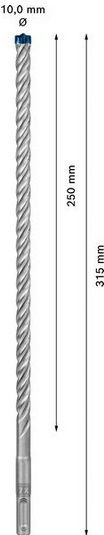 Bosch SDS plus-7X Drill Carbide with SDS Plus Shank for Masonry 10x315mm