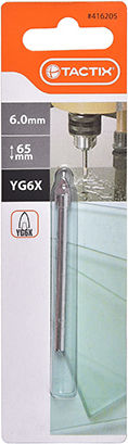 Tactix Drill Carbide with Cylindrical Shank for Glass και Tiles 8mm
