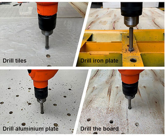Harden Four-Cut Drill Carbide with Hexagonal Shank for Glass και Tiles 10mm