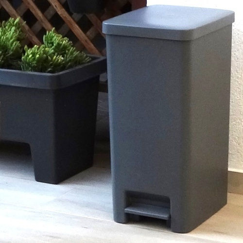 Viomes Plastic Coș de gunoi Deșeuri 60lt Gri