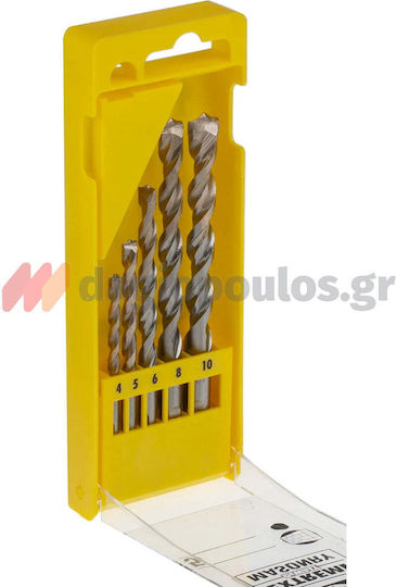 DEWALT Auger Set 5 Diamond Carbide Drill Bits with Cylindrical Shank for Masonry