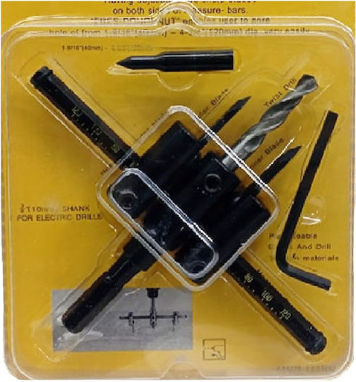 Pasco Τρυπάνι HSS 30-120mm HSS με Εξάγωνο Στέλεχος για Ξύλο και Μέταλλο 120mm / 30mm / 10mm