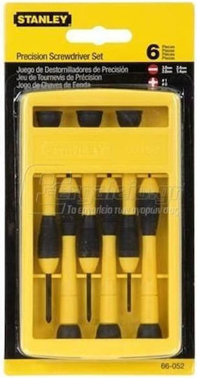 Stanley Σετ 6 Κατσαβίδια Ακριβείας με 6 Εναλλασσόμενες Μύτες