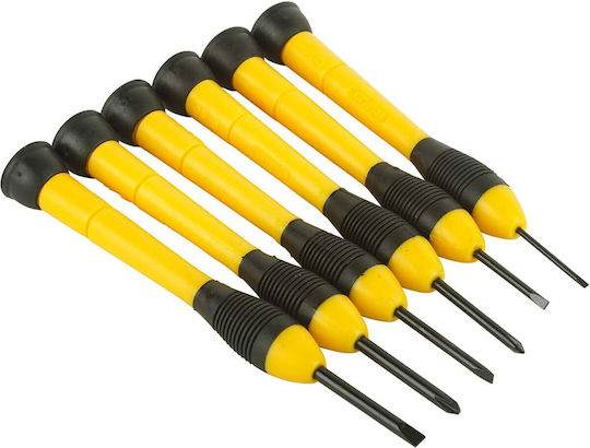 Stanley Σετ 6 Κατσαβίδια Ακριβείας με 6 Εναλλασσόμενες Μύτες