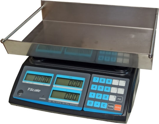 T-Scale ZTP Electronic Retail Scale with Weighing Capacity of 30kg and Division 10gr