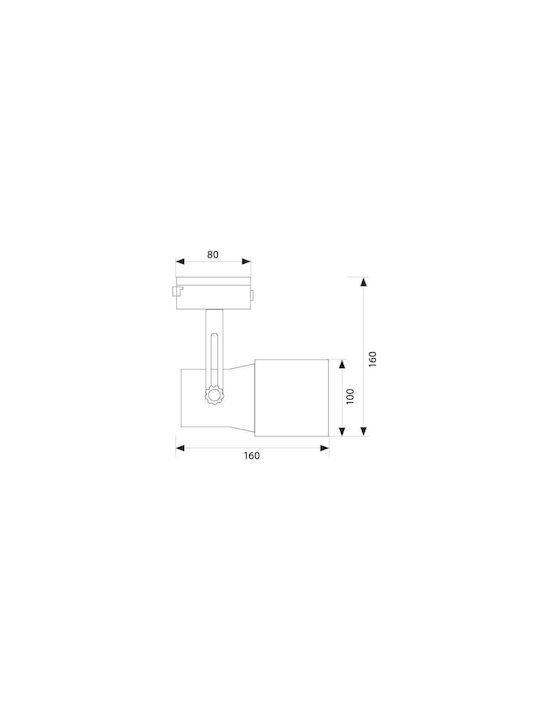 Vivalux Single Spot with Socket E27 in Black Color