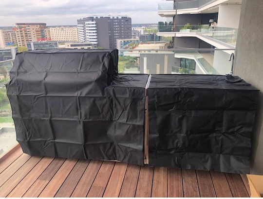All'grill Grillabdeckung Schwarz aus Polyester Oxford