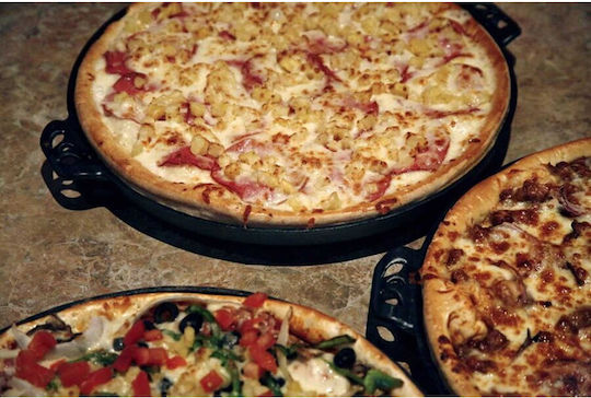 Camp Chef Placă de copt Plăci de copt pentru pizza cu Suprafață din Fontă Cositorit