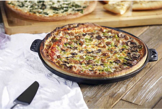 Camp Chef Placă de copt Plăci de copt pentru pizza cu Suprafață din Fontă Cositorit