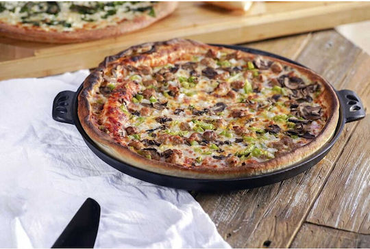 Camp Chef Placă de copt Plăci de copt pentru pizza cu Suprafață din Fontă Cositorit