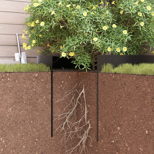 vidaXL Root fence Fabric Garden Border in Black Color 70cm x 5.0m