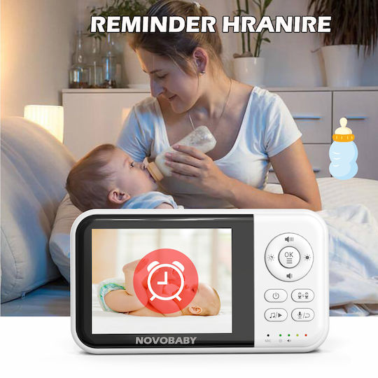 Drahtlose Babyüberwachung mit Kamera & Bildschirm 3.2" , Zwei-Wege-Kommunikation & Schlaflieder