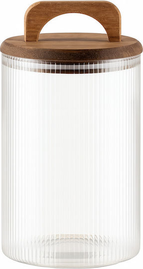 Galifas General Use Vase with Airtight Lid Glass Transparent 10x16cm 1 Piece