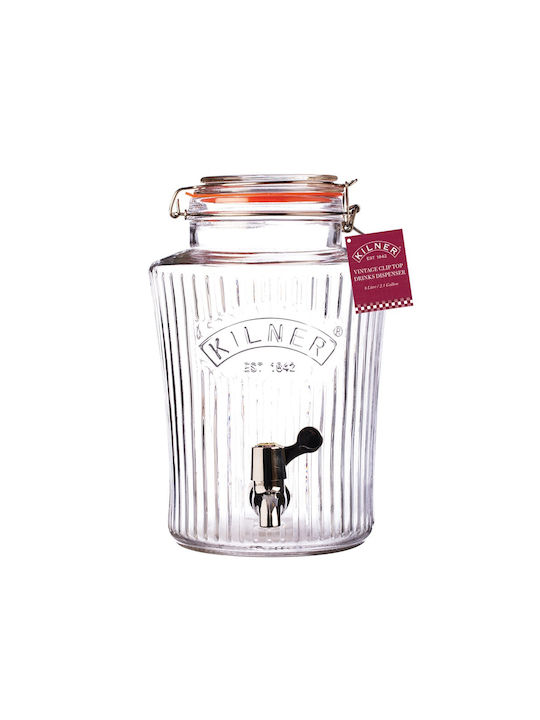 KIlner Βάζο Γενικής Χρήσης με Καπάκι Γυάλινο Διάφανο 5000ml