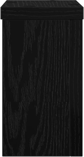 vidaXL Oak plant stakes set of Pot Stands Wooden Black 10cmx10cmx18cmcm. 2pcs