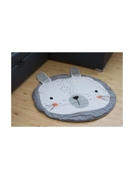 Kids Rug Gri Round with Diameter 34cm Thickness 70mm