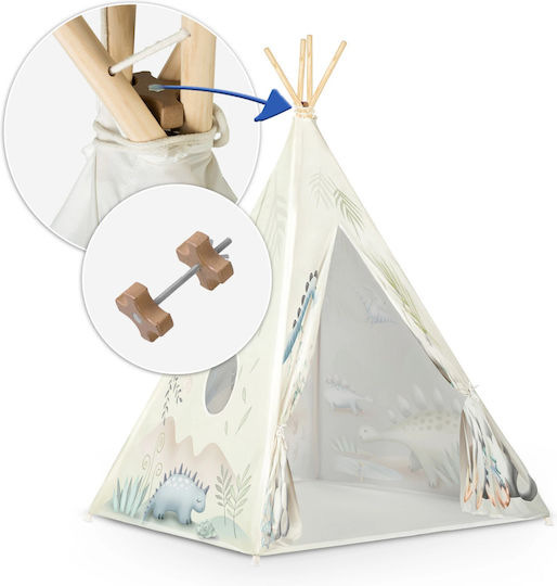 Kids Indian Teepee Play Tent White