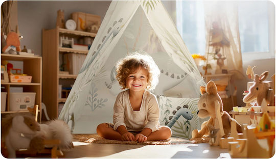 Kids Indian Teepee Play Tent White