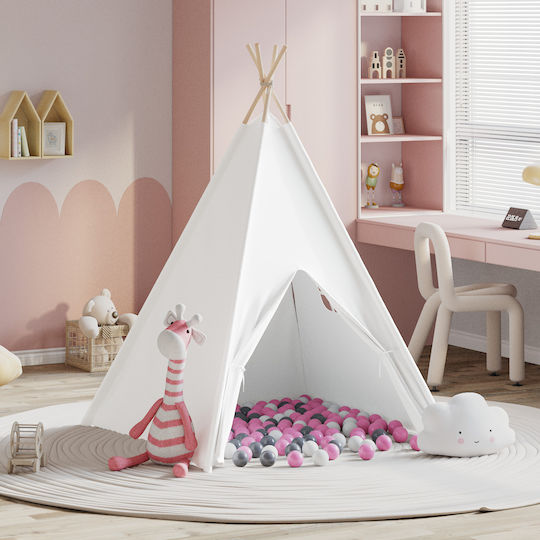 vidaXL Kids Play Tunnel White