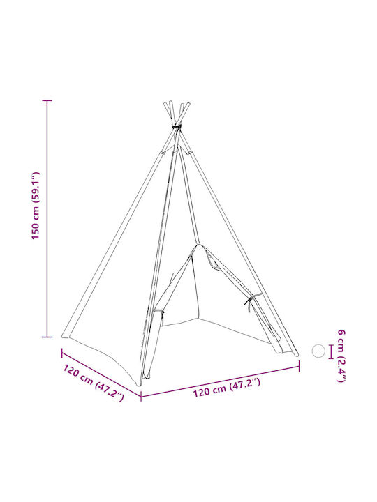 vidaXL Kids Play Tunnel White