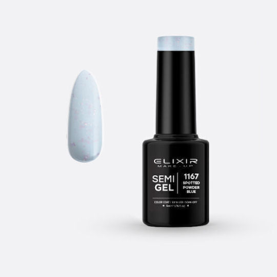 Elixir Halb-permanenter Nagellack 1167 Spotted Powder Blue 5ml 1Stück