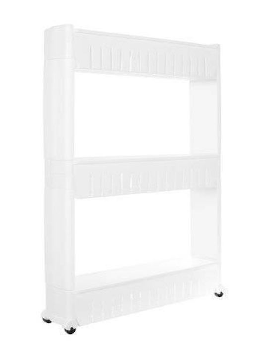 Troleu De Bucătărie Din Plastic Cu 3 Locuri Alb 54.5x12.5x72.5cm
