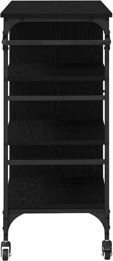 Dulap De Bucătărie De Pardoseală Negru 87.5x38.5x84.5cm