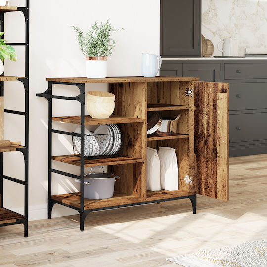 vidaXL Τρόλεϊ Κουζίνας Ξύλινο 4 Θέσεων Καφέ 84.5x38.5x87.5cm