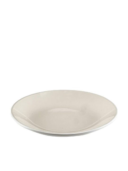 Espiel Cream Teller Untiefe Keramik Beige mit Durchmesser 27cm