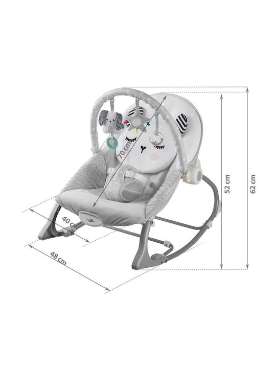 Electric Relax pentru Bebeluși Kitty Sleep cu Vibrații Gri pentru Copil până la 18kg