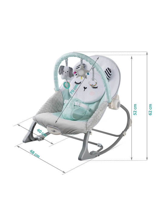 Electric Relax pentru Bebeluși Kitty Sleep cu Vibrații Verde pentru Copil până la 18kg