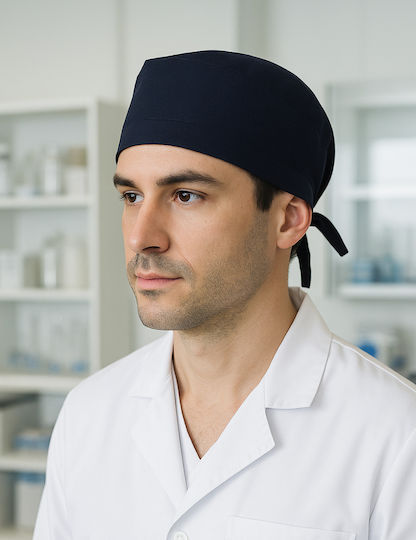 Northcure Unisex Navy Blue Cotton Surgical Cap