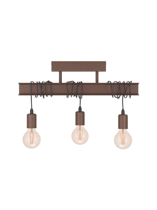 Eglo Townshend Ceiling Mount Light 55cm Brown with Socket E27