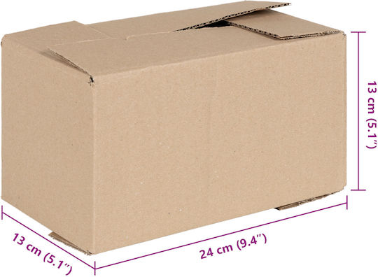 vidaXL Χαρτοκιβώτιο Συσκευασίας B24 x T13 x H13cm. 50Stück Klappbar