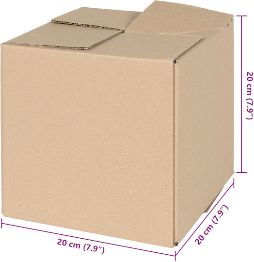 vidaXL Χαρτοκιβώτιο Συσκευασίας B20 x T20 x H20cm. 50Stück Faltmechanismus