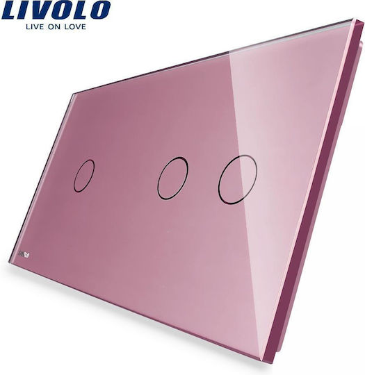Livolo Berührungswandschalter Zwei-Wege Rosa